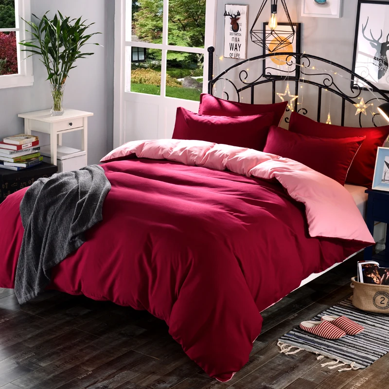 

1 piece 100% polyester high quality active dyed duvet cover solid color super soft thick fabric various sizes