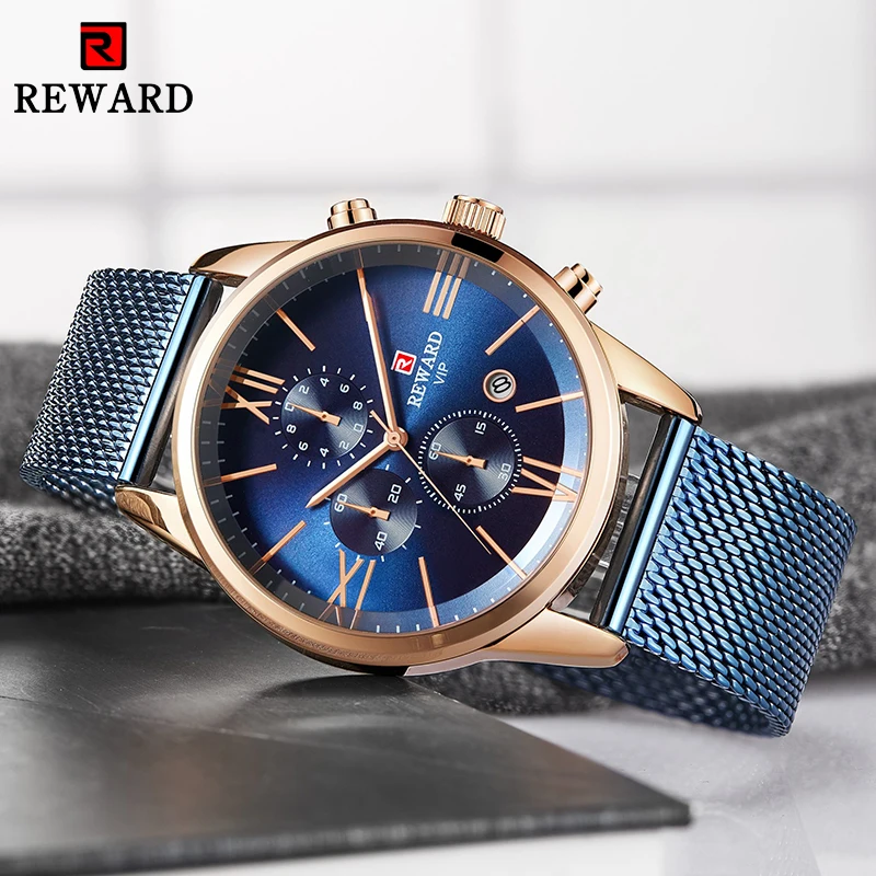 

Montre Homme 2019 REWARD Sport Watch Men Luxury Brand Waterproof Business Casual Mesh Belt Man Quartz Wristwatches Reloj Hombre