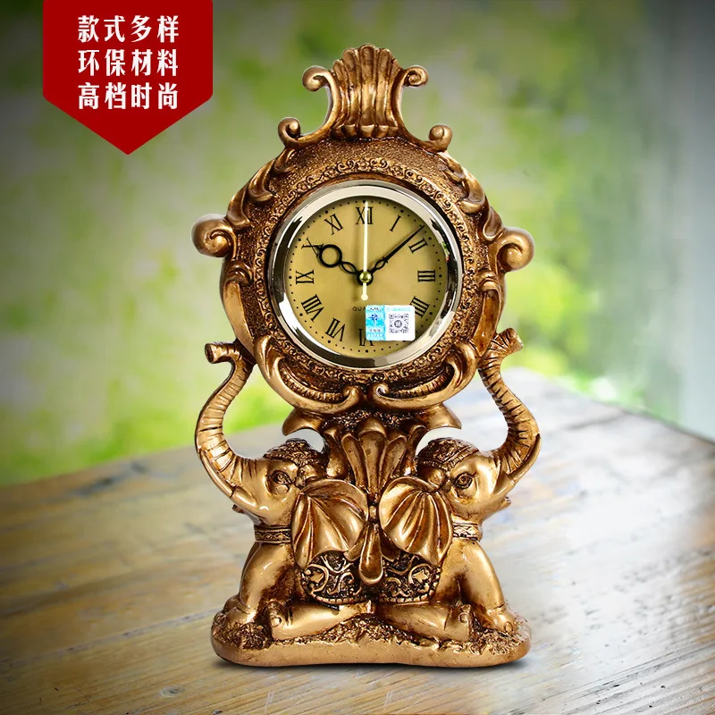 

TUDA2017 Polaris technology table clock archaize building office desk clock mute creative furnishing articles sitting room