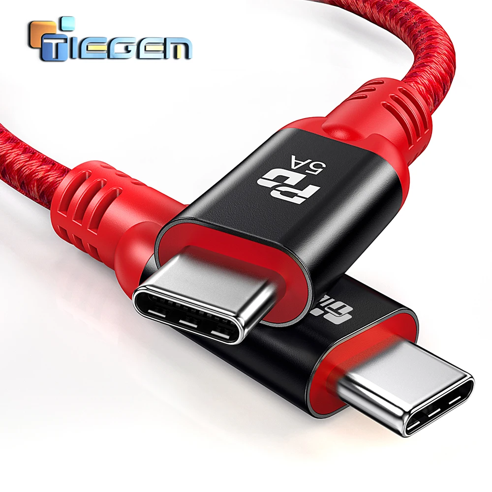 Tiegem Тип USB c 3.1 штекерным Тип-C кабель между USB-C Мощность Быстрая Зарядное устройство PD кабель для Macbook pro Google Pixel 2 S8 S9