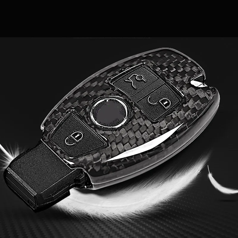 Настоящее углеродное волокно ключи оболочки Накладка для Mercedes benz A C E G S GLE GLC класс W177 W205 W213 W167 W222 W463 X253