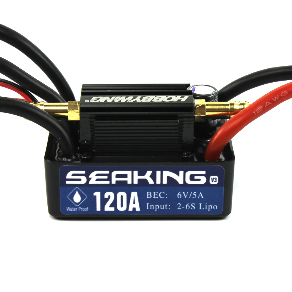 Hobbywing SeaKing V3 للماء 120A/180A 2-6 ثانية يبو سرعة تحكم 6 فولت/5A BEC فرش ESC ل RC سباق قارب F18582/3