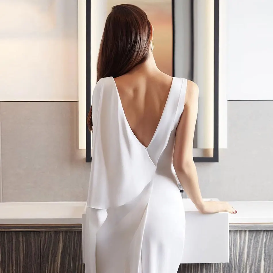 DressBird, женские летние облегающие платья для вечеринок, Vestidos, элегантные, белые, с рукавом летучая мышь, миди, женские платья, до колен, блестящее платье