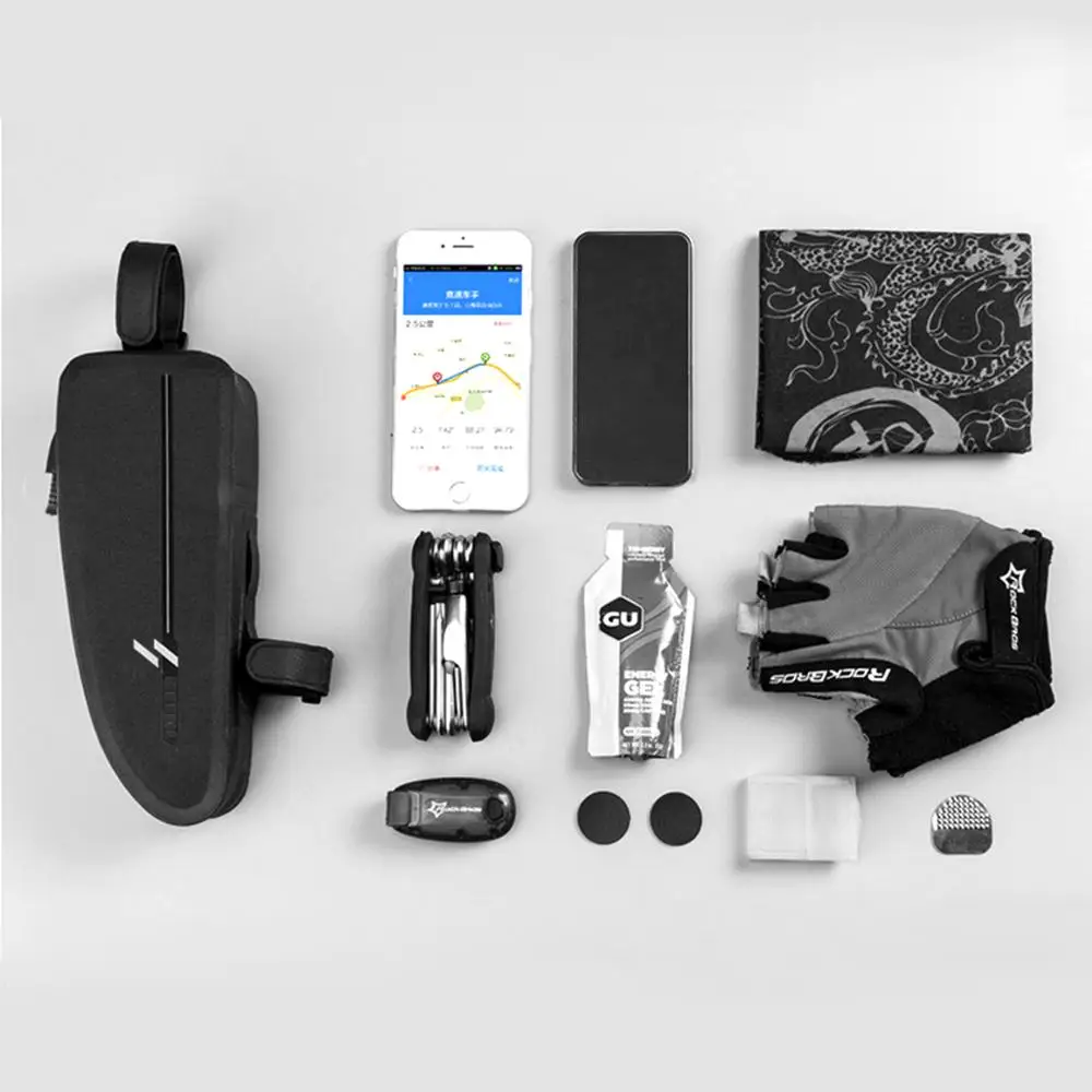 Cheap Tourbon MTB Bicycle Cycling Bike Top Front Tube Bag Waterproof Frame Bag Big Capacity Pannier Case Bike Accessories 5