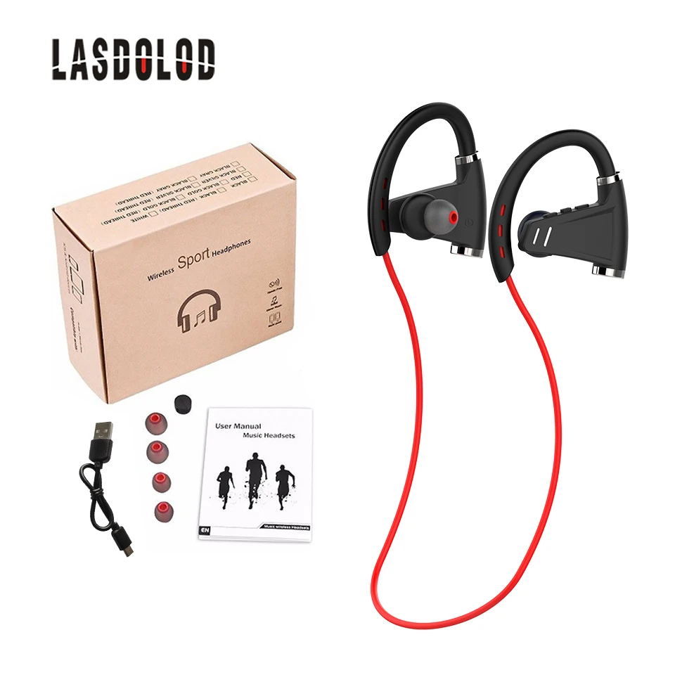 Sport-bluetooth-earphone-wireless-in-ear-style-waterproo-bluetooth-headset-rechargeable-battery -play-time 12 hours -earphone