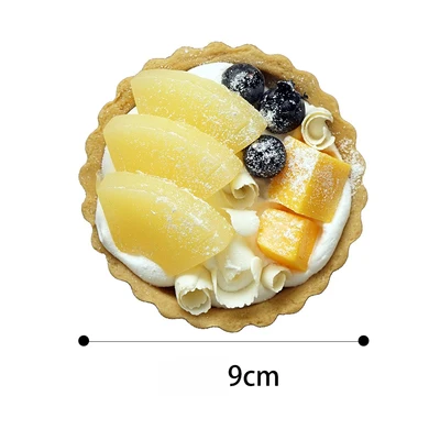 SWEETGO искусственный фруктовый пирог, искусственный десерт, глина, фруктовый пирог, модель для торта, витрина, клубника, кекс - Цвет: pineapple