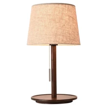 Настольная лампа с деревянным основанием Кунг-Нордик с E27 светодиодная лампа тканевый абажур lamparas de mesa настольная лампа украшение Luminaria для гостиной