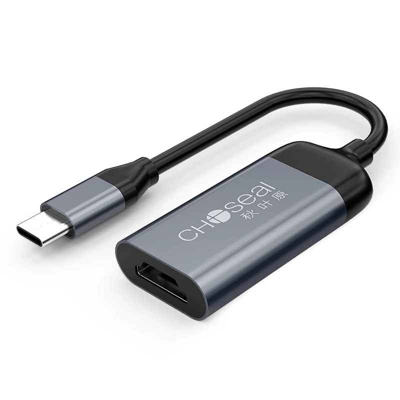 Choseal USB C HDMI кабель type C к HDMI Женский адаптер 4 k@ 60Hz для MacBook Pro // iPad Pro 2018Chromebook XPS - Цвет: Серый