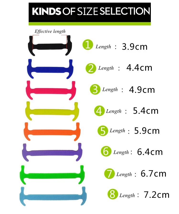 16 шт./лот, эластичные силиконовые шнурки для обуви, специальные шнурки, без шнурков, шнурки для обуви для мужчин и женщин, обувь на шнуровке, резиновый шнурок L1