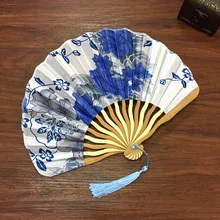 Деликатный вентилятор ручной работы 1 шт. складной ручной вентилятор ткань Цветочный Карманный вентилятор Свадебный танец пользу свадебные аксессуары украшения