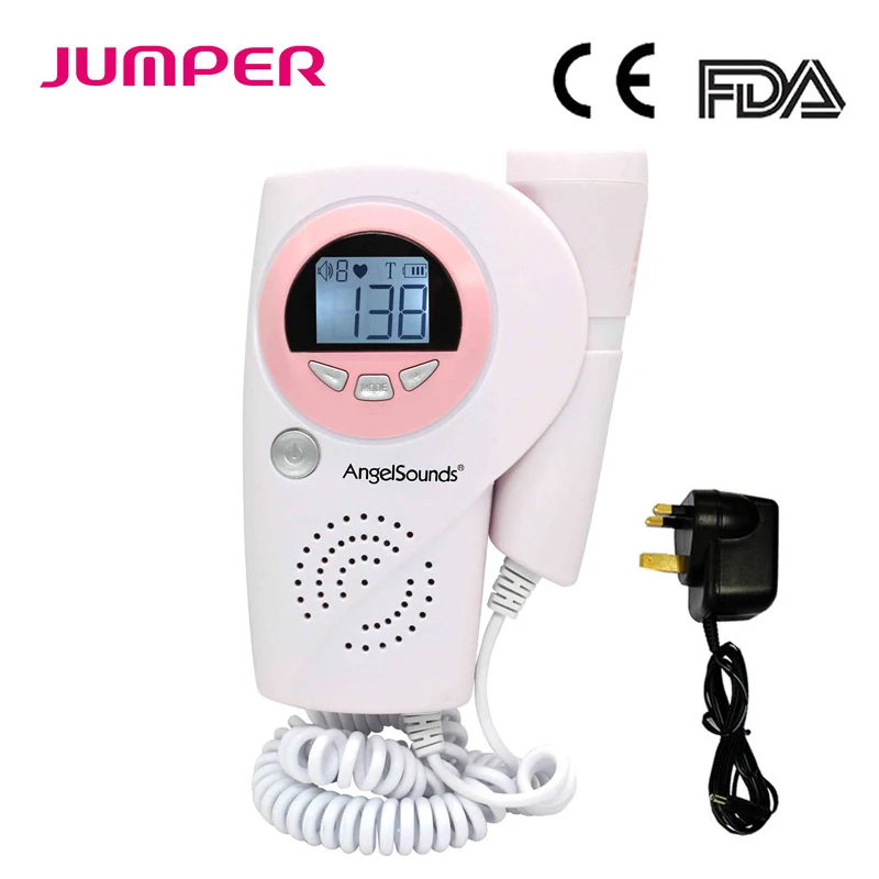 JUMPER LCD Screen Fetal Doppler Baby Sound Portable Fetal Heart Monitor Household Health CE FDA Approved
