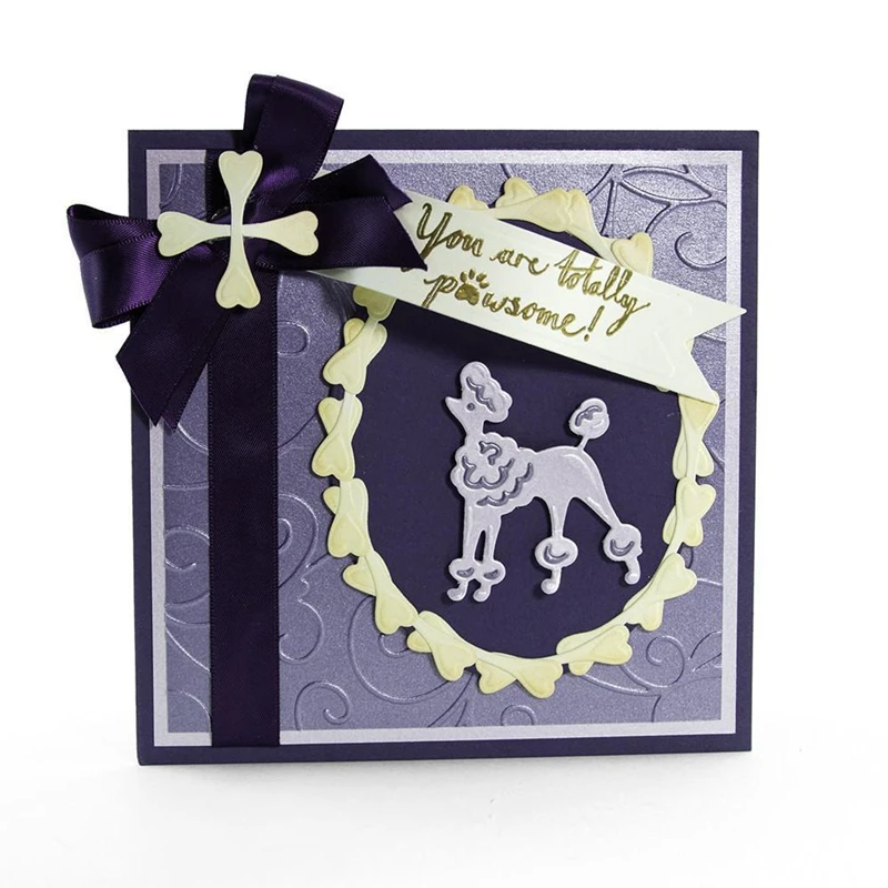 

Cute Dog Poodle Metal Cutting Dies Stencil For DIY Scrapbooking Decorative Embossing Suit Paper Card Die Cutting Template 2019