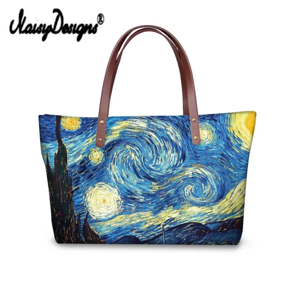 Женская сумка для покупок Van Gogh сумки на заказ с изображением звездной ночи