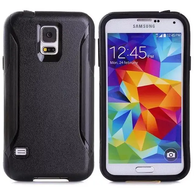 DHL PC+ TPU 2 в 1 чехол для Galaxy S5, жесткий чехол противоударный чехол для Galaxy SV i9600 100 шт./лот