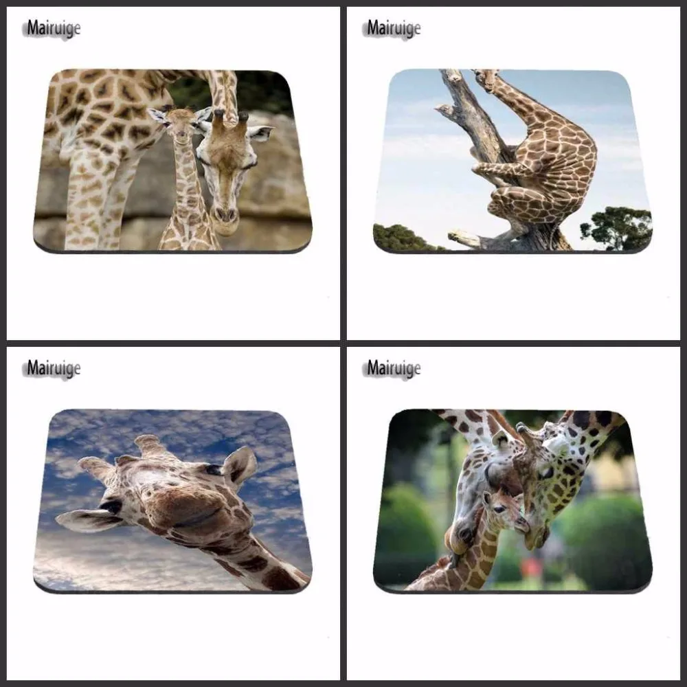 

High quality Printing Non-Skid Mat Giraffes 2017 Fashion Gaming Mouse Pad for Size 18*22cm and 25*29cm And 25*20cm