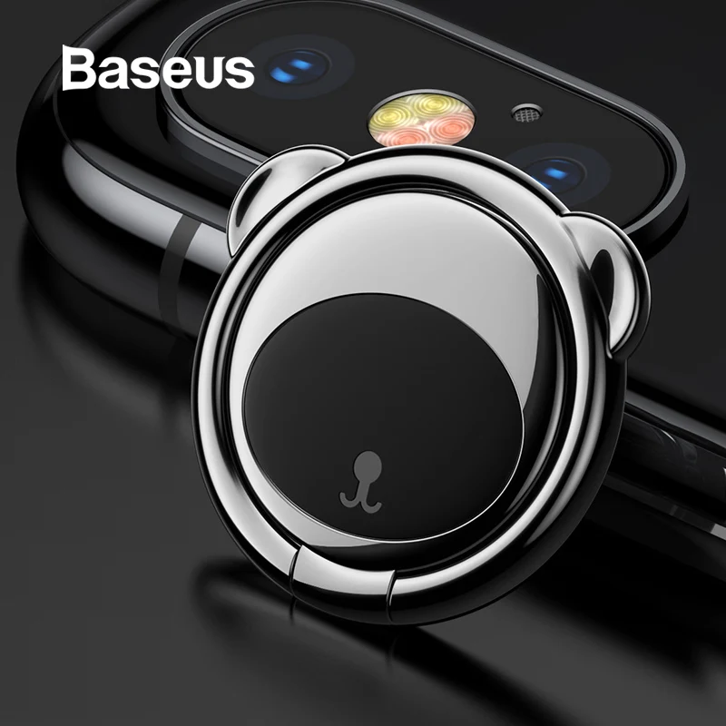 Baseus Universal Phone Ring Holder 3mm Thin Finger Ring Holder Stand For iPhone Samsung HUAWEI Phone Holder Smartphone Support