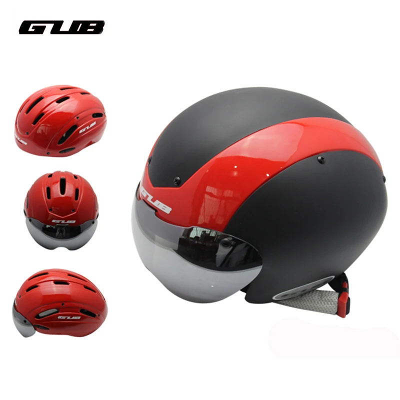 

GUB Time Trail Racing Court Bicycle Helmet 13 Air Vent Goggle Cycling Helmet Road Bike Outside Sports Mountain Helmet