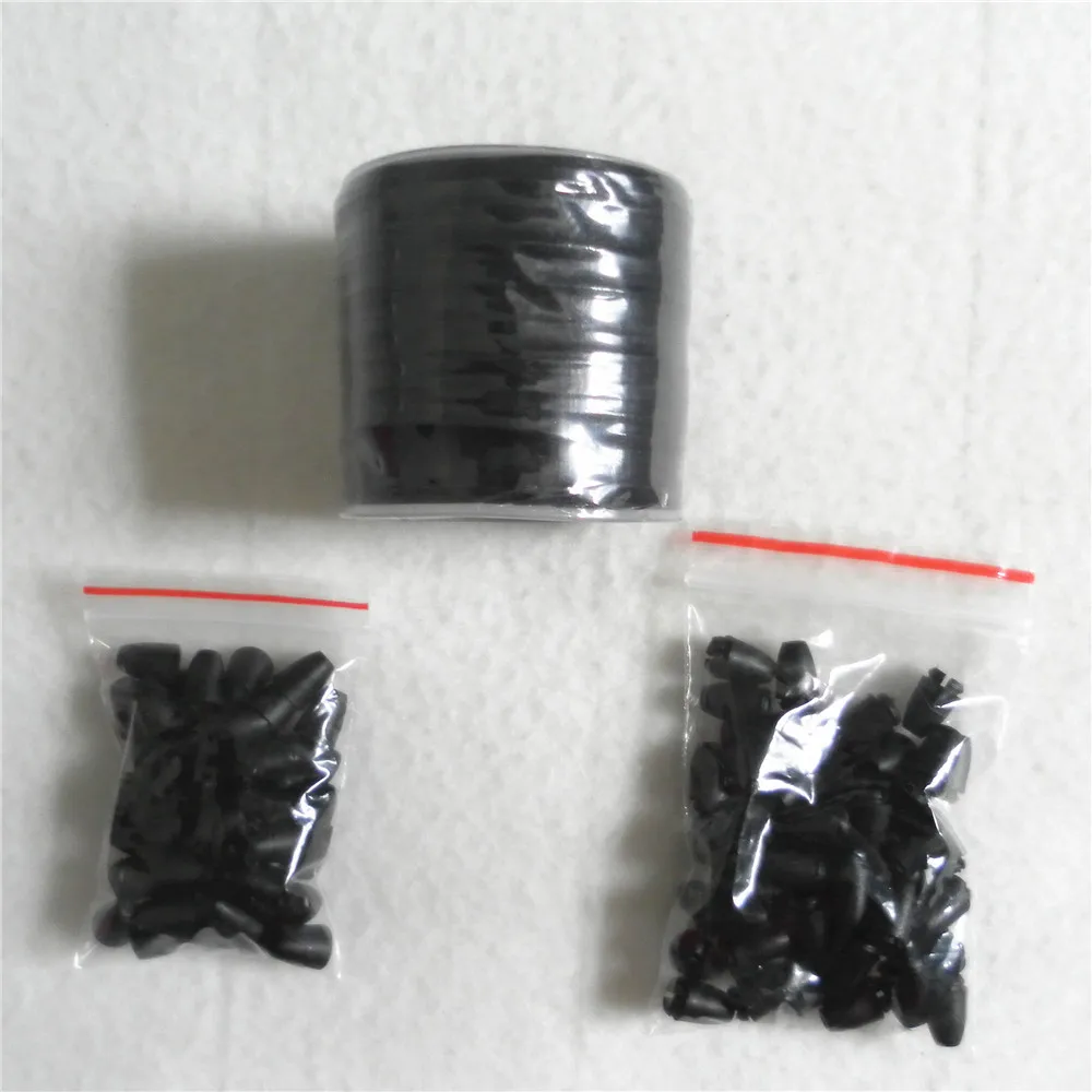Chengkia 50 м 1,5 мм из нейлона атласа шнур пластиковые поломки безопасности застежки для DIY Детский Силиконовый грызунок бусины ювелирные изделия ожерелье - Цвет: Black