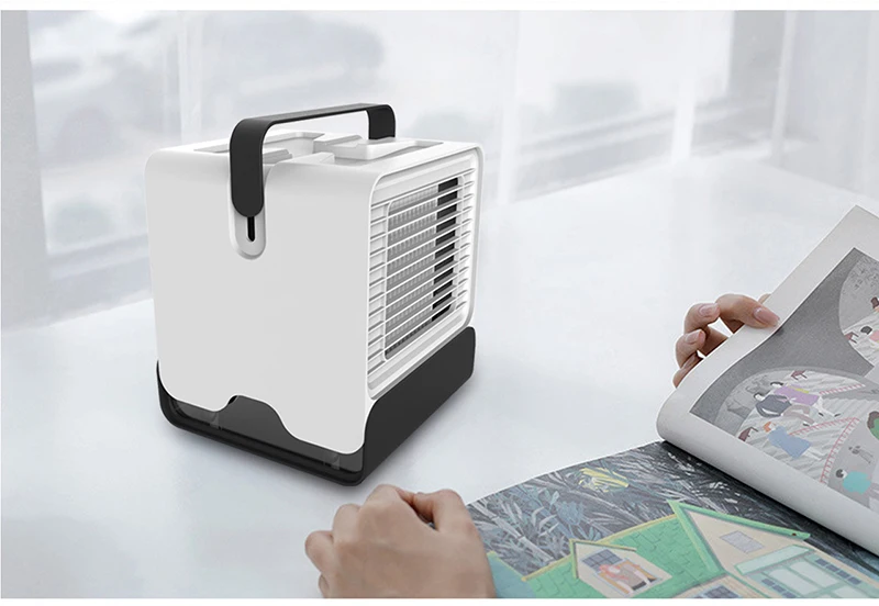 LEARNHAI Mini Air Cooler Fan Portable Digital Air Conditioner Humidifier Easy Cool Purifies Air Cooling Fan for Home Office