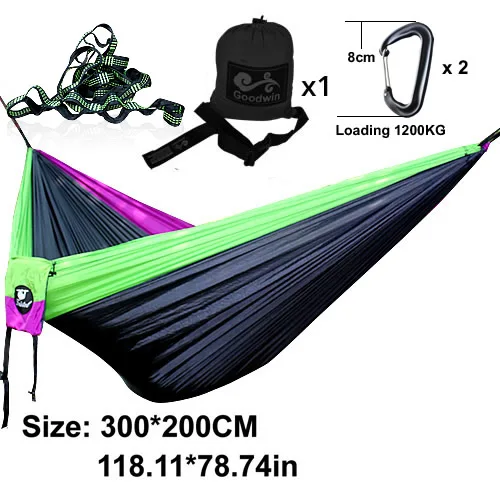 300*200 см гамак с двойным человеком Hamak Ramac мебель для улицы Кемпинг хамак садовая мебель качели - Цвет: S Black O 2