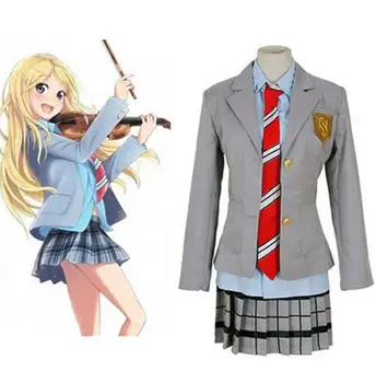 

Your Lie in April Miyazono Kaori Arima Kousei cosplay Costume Japanese anime school uniforms for girls&boys suits