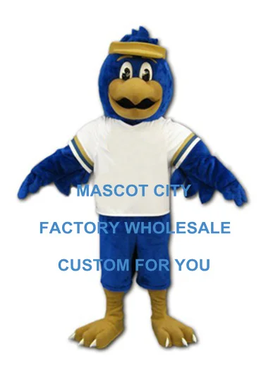 

Blue Falcon Mascot Costume Adult Size Cartoon Character Eagle Bird Mascotte Mascota Outfit Suit Fancy Dress Suit Fit Kit SW1140