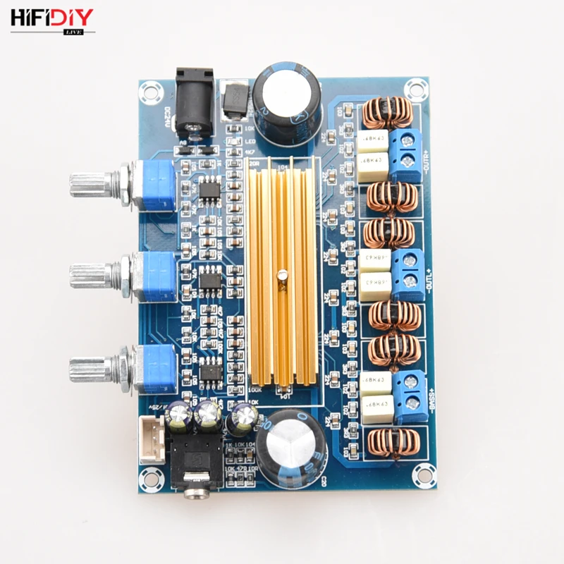 HIFIDIY LIVE A2.1 TPA3116 2,1 Hi-Fi усилитель доска Автомобильный цифровой аудио усилитель 50 Вт * 2 + 100 Вт TPA3116 дома для Динамик