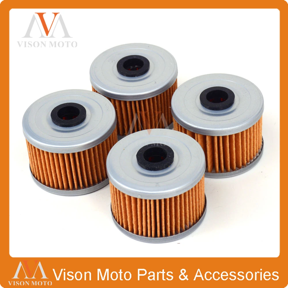 4PCS Motorcycle Oil Filter Cleaner For KAWASAKI KFX450R KLX110 KSR110