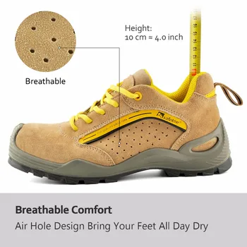 SAFETOE Mens Safety Shoes Breathable Sports With Steel Toe Work Woman Boots Casual Protective Footwear Anti-Piercing Waterpoof 5