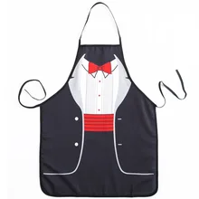 1Pcs אופנה נשים גברים מודפס סינר ליקוק בית בישול אפיית המפלגה מצחיק ניקוי סינרי מטבח אביזרי 46094(China)