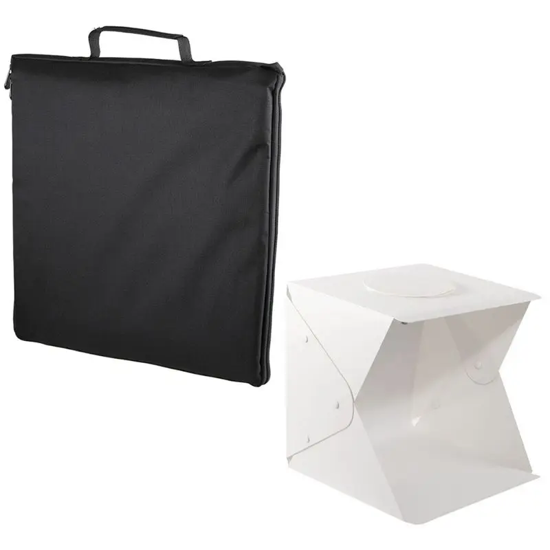 

2 LED Folding Lightbox 40*40 Portable Photography Photo Studio Softbox Adjustable Brightness Light Box For DSLR Camera