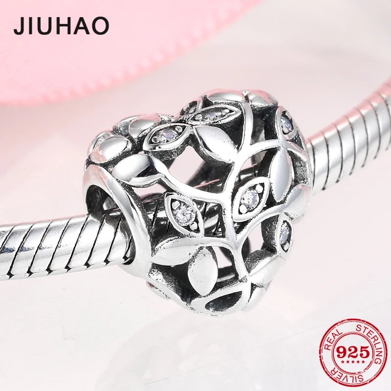 

Hot Sale Authentic 925 Sterling Silver Tree of life Heart beads for jewelry making Fit charm pandora bracelet charms Fashion