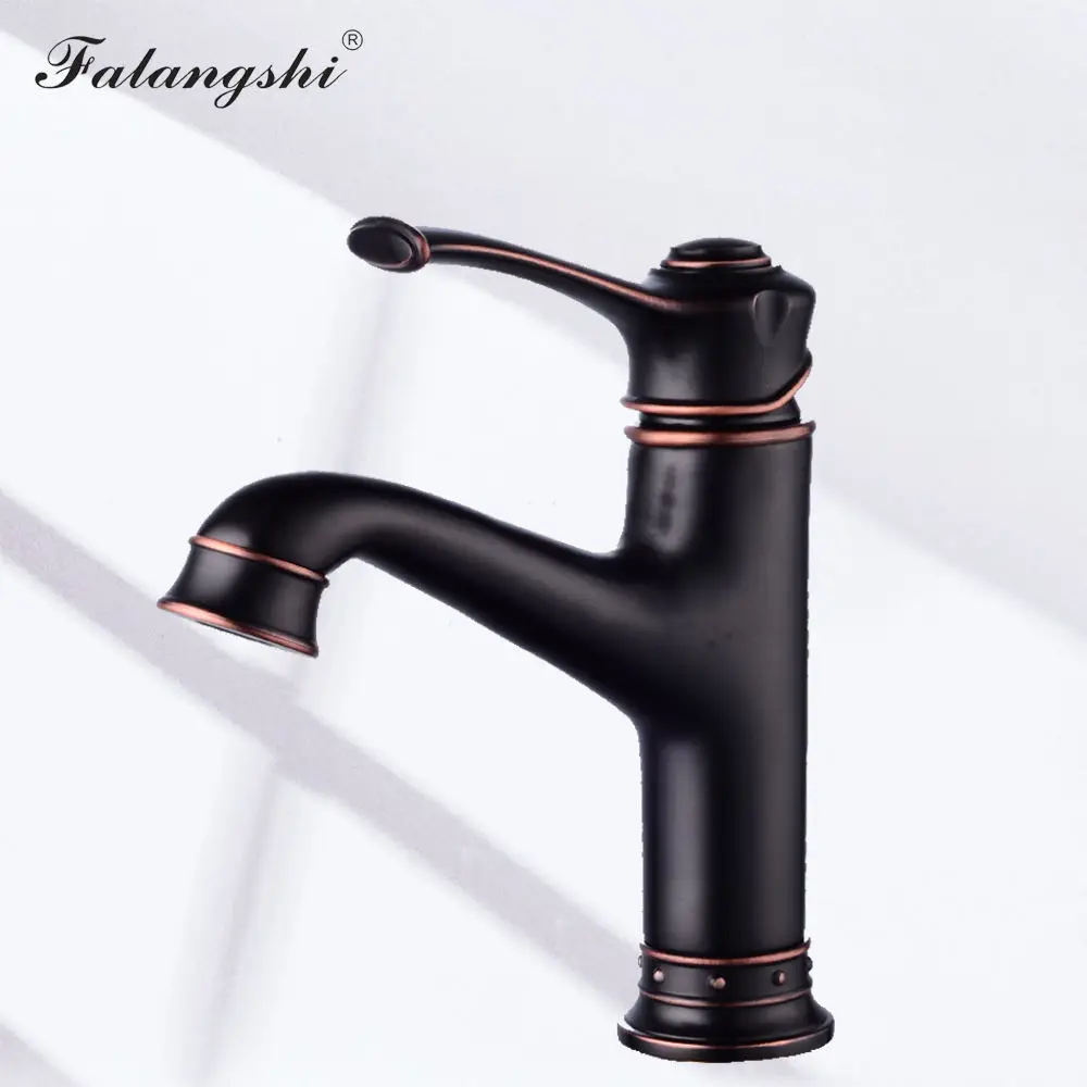 

Bathroom Sink Faucets Black Taps Hot And Cold Vessel Sink Mixer Faucet Single Hole Deck Mounted Wash Basin faucet WB1061
