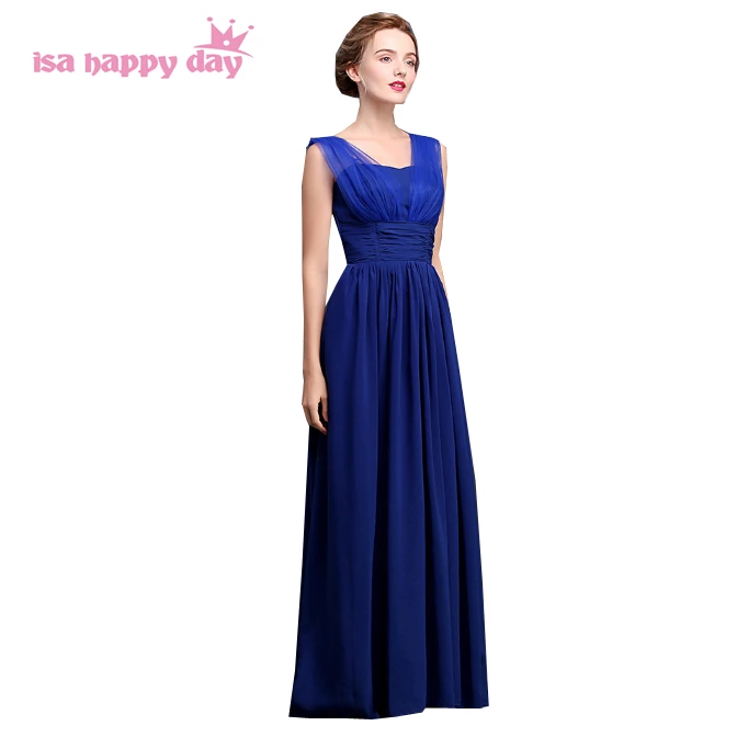

long vestidos de festa formal ladies' evening gowns special occasion chiffon royal blue dresses women new fashion 2019 H3961