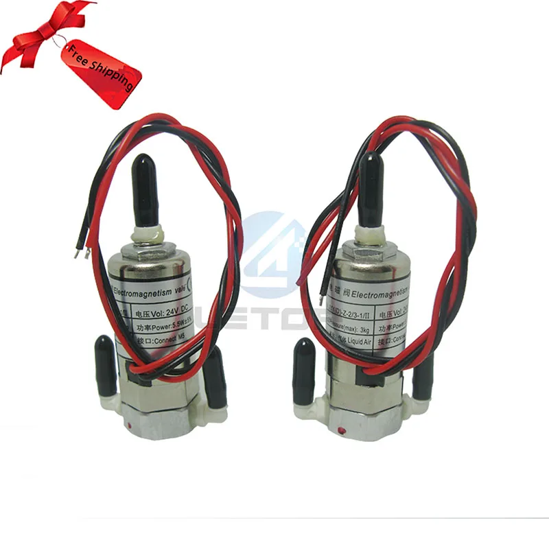 

Free Shipping Promotion JYY DC Large Format Inkjet Printer Straight Solenoid Valve 24v For 4mm Connector