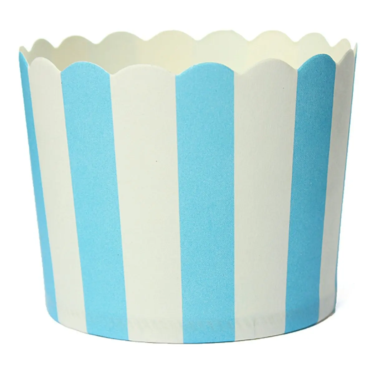 

50X Cupcake Paper Cake Case Baking Cups Liner Muffin Dessert Baking Cup Blue White Striped -S.M