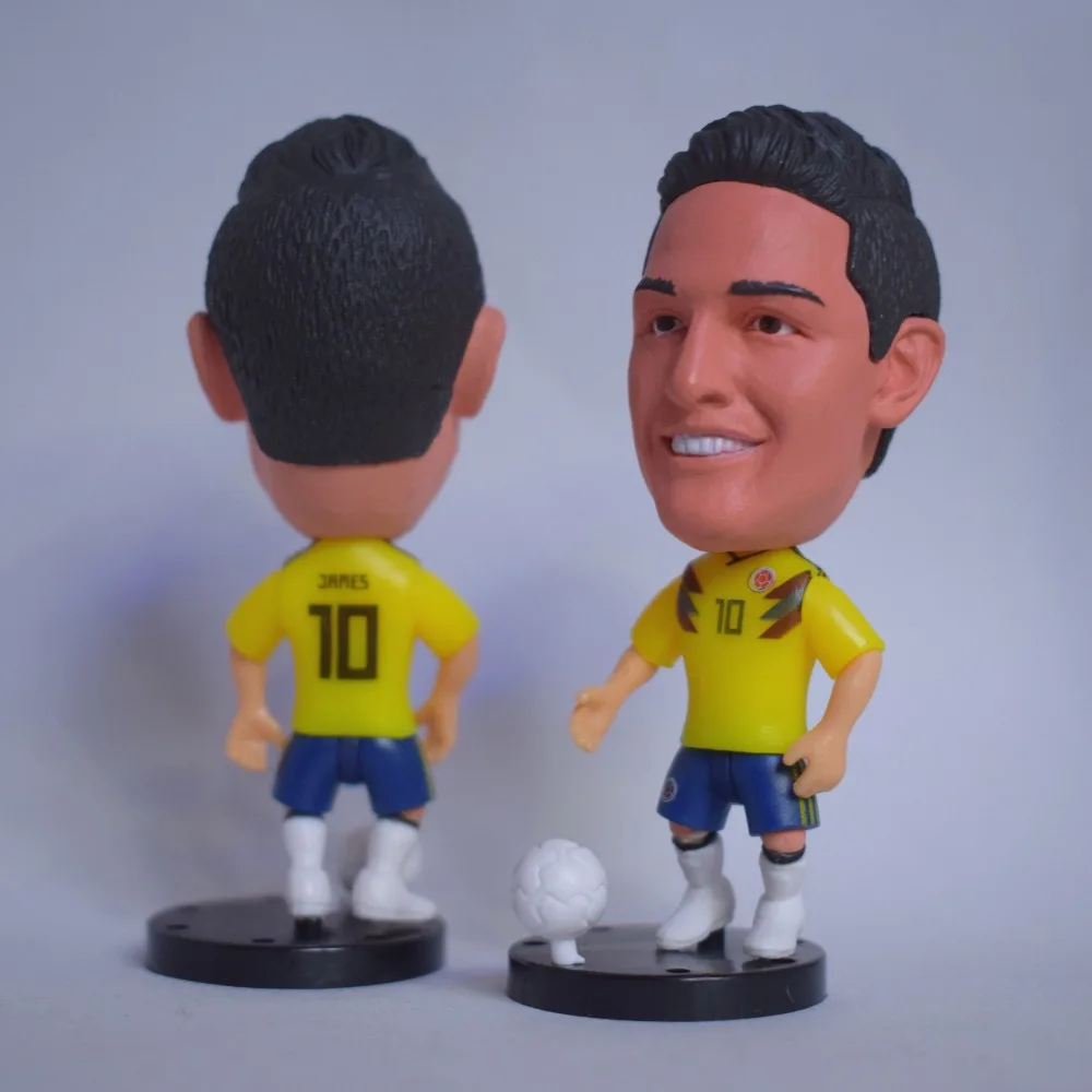 

Soccerwe Soccer Star Colombia James Figure Movable Doll Accessories Ball 2018 for Football Cup