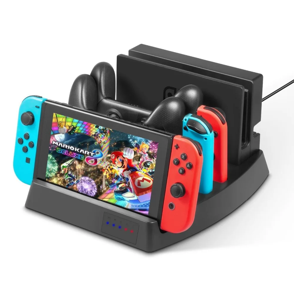 

Vertical Stand Charging Dock Station with LED Indication Type C Cable for Nintend Switch Console Joy-Con Controller Switch