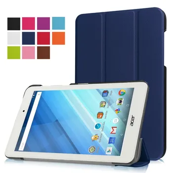 

PU Leather Case For Acer Iconia One 8 B1-850 8'' Tri-Fold Slim Magnetic Stand Case Cover For Acer Iconia One 8 + Pen