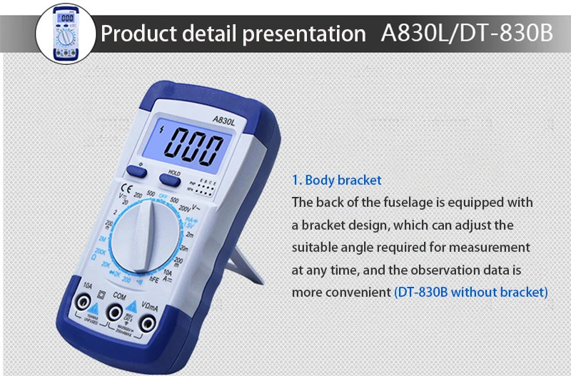 A830L DT-830B ЖК-цифровой вольтметр Омметр Амперметр мультиметр DC AC Вольт-диод Freguency мульти тест er Вольт Тест er тестовый ток