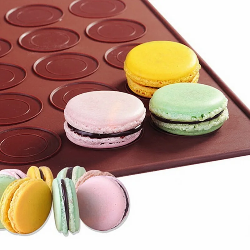 Hoomall 48-Cavity Non-stick DIY Baking Mat Silicone Macaron Macaroon Pastry Oven Mould Sheet Bakeware Kitchen Tools | Дом и сад