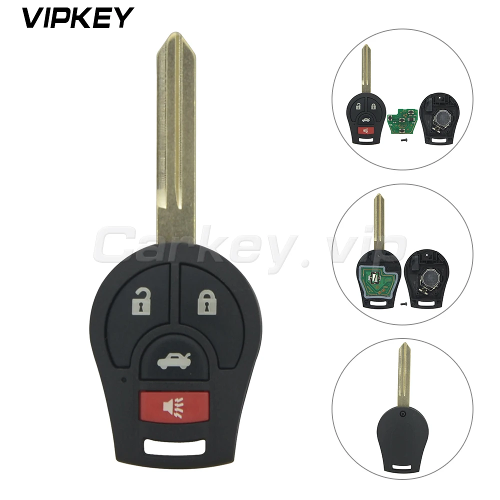 Remotekey CWTWB1U751 3 кнопки 434 МГц с ID46 чип с паникой для Nissan Cube Rogue Juke Versa 2008- дистанционный ключ
