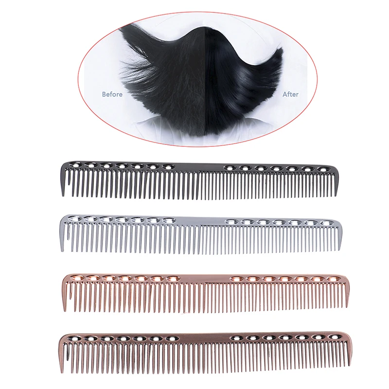 

1PCS Stainless Steel Professional Salon Hair Hairdressing Anti-static Barbers Comb Drop Shipping