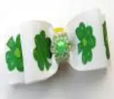 

St Patrick's Day Dog Hair Bows Clover Pet Dog Grooming Bows Holiday Pet Accessories