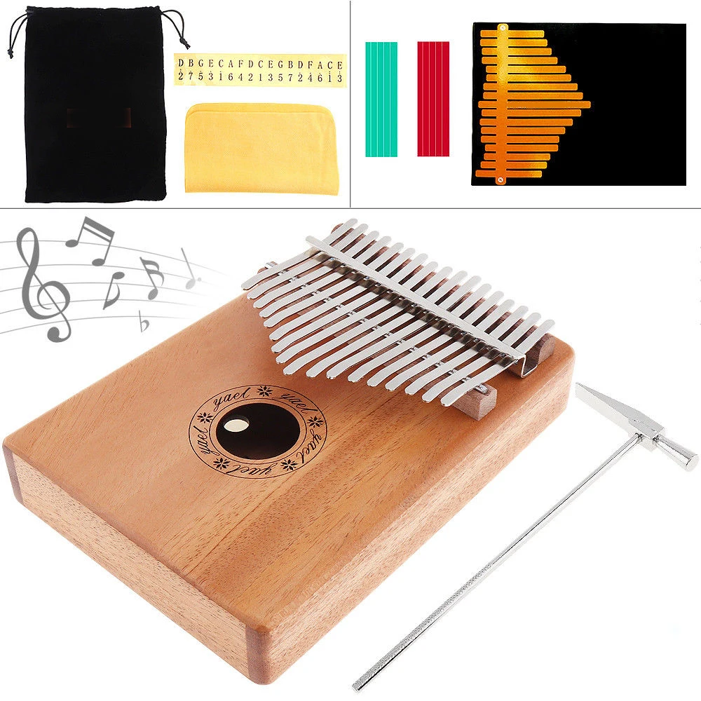 

1 Set 17 Key Kalimba African Thumb Finger Piano FOR Sanza Mbira Thumb solid Mahogany