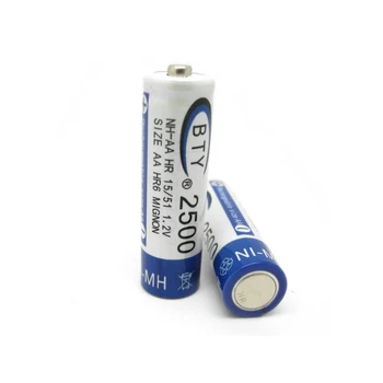 

2016 Hot 100Pcs 2500mAh Rechargeable 14500 NI-MH Batteries Cell 1.2V Recyclable 14500 Batteria NiMH For Flashlight