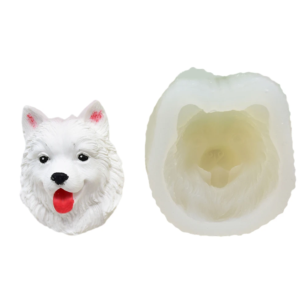 Милая силиконовая форма Samoyed декоративная форма для торта DIY инструмент для выпечки Форма для бисквитов Печенье Шоколад ручной работы заготовка для мыла