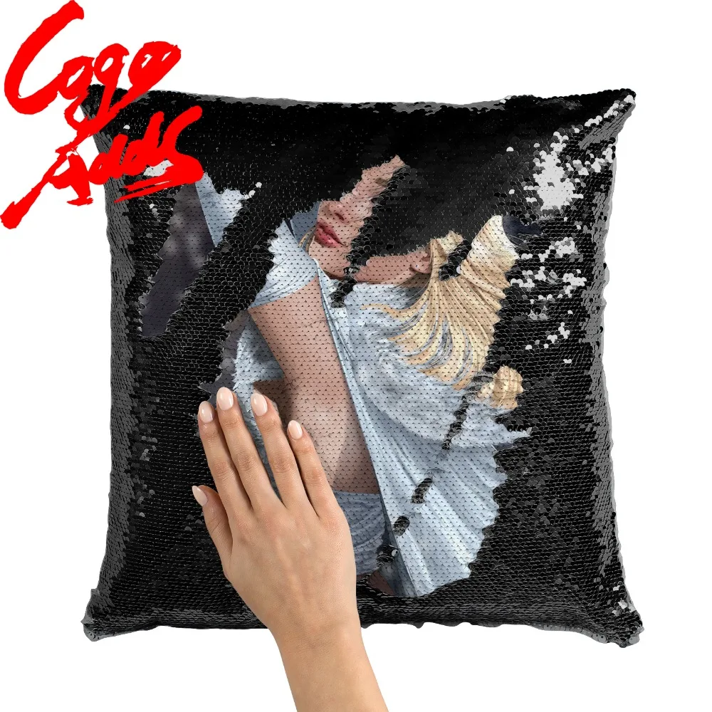 

Emma Frost cheap throw pillow covers decorative pillow cover 40*40 sequin magic pillow