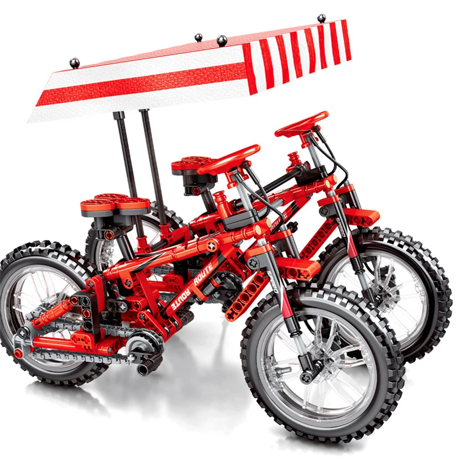 

SEMBO Block 703302 TECHNIC Series 612PCS 2 IN 1 Deformation Tandem Bicycle Sets Building Blocks Mountain Bike Bricks Kids Toys