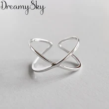 Преувеличенные индивидуальные 925 пробы серебряные Простые Кольца с крестом для женщин Свадебные ювелирные изделия винтажные S925 открытое античное кольцо Anillos